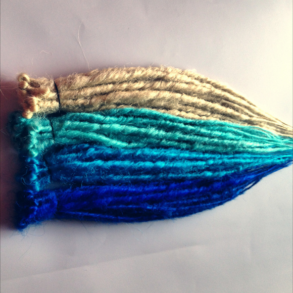 Blue Blonde Dreads Dreadlocks Hair Extensions NEW main image 4